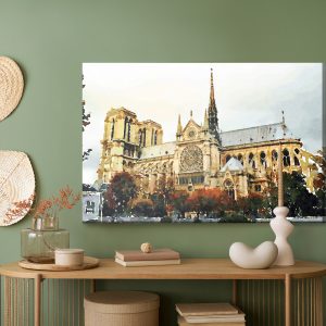Peinture sur toile La Cathédrale Notre-Dame Peinte – Image 5