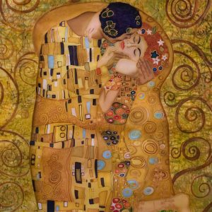 Peinture sur toile Reproduction Du Baiser De Gustav Klimt – Image 1