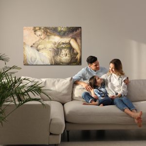 Peinture sur toile Jeune Femme Pensive – Image 7
