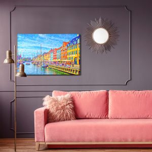 Peinture sur toile Le Canal Nyhavn Au Centre De Copenhague – Image 4