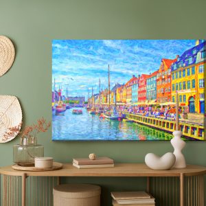 Peinture sur toile Le Canal Nyhavn Au Centre De Copenhague – Image 5