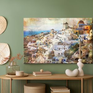 Peinture sur toile Architecture De Santorin – Image 5