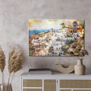 Peinture sur toile Architecture De Santorin – Image 3