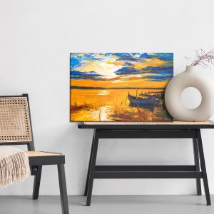 Peinture sur toile Coucher De Soleil Coloré Sur L'eau – Image 6