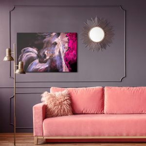 Peinture sur toile Un Cheval Aux Couleurs Pastel – Image 4