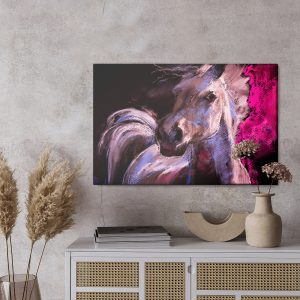 Peinture sur toile Un Cheval Aux Couleurs Pastel – Image 3