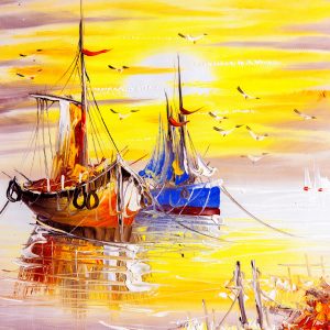 Peinture sur toile Navires Vénitiens – Image 1