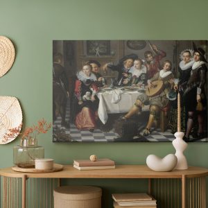 Peinture sur toile Isack Elyas "Joyeuse Compagnie" Reproduction – Image 5