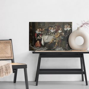 Peinture sur toile Isack Elyas "Joyeuse Compagnie" Reproduction – Image 6