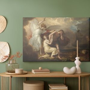 Peinture sur toile Benjamin West "L'exil D'adam Et Eve Du Paradis" Reproduction – Image 5