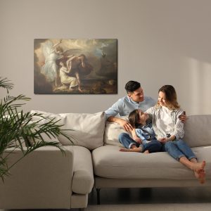 Peinture sur toile Benjamin West "L'exil D'adam Et Eve Du Paradis" Reproduction – Image 7