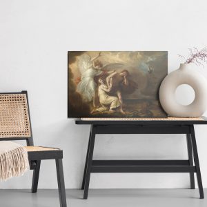 Peinture sur toile Benjamin West "L'exil D'adam Et Eve Du Paradis" Reproduction – Image 6