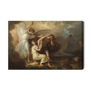 Peinture sur toile Benjamin West "L'exil D'adam Et Eve Du Paradis" Reproduction – Image 2