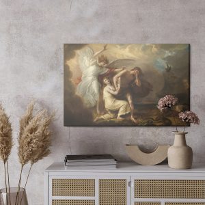 Peinture sur toile Benjamin West "L'exil D'adam Et Eve Du Paradis" Reproduction – Image 3