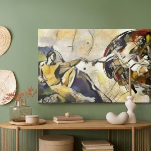 Peinture sur toile La Création D'adam Dans Le Style De Pablo Picasso – Image 5