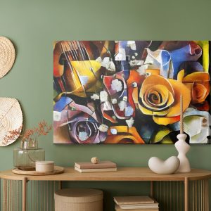 Peinture sur toile Fleurs Dans Un Style Cubiste – Image 5