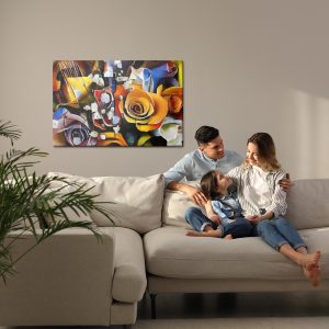 Peinture sur toile Fleurs Dans Un Style Cubiste – Image 7