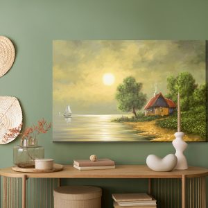 Peinture sur toile Vieille Maison Au Bord De L'eau – Image 5