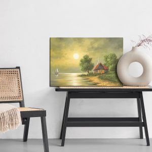 Peinture sur toile Vieille Maison Au Bord De L'eau – Image 6
