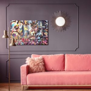 Peinture sur toile Abstraction Futuriste Colorée – Image 4