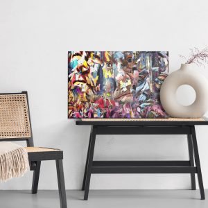 Peinture sur toile Abstraction Futuriste Colorée – Image 6