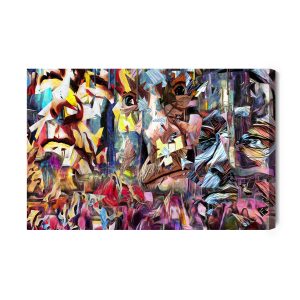 Peinture sur toile Abstraction Futuriste Colorée – Image 2