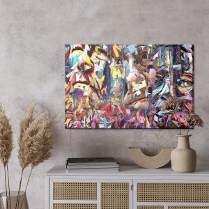 Peinture sur toile Abstraction Futuriste Colorée – Image 3