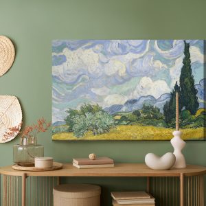 Peinture sur toile Vincent Van Gogh "Champ De Blé Aux Cyprès" Reproduction – Image 5