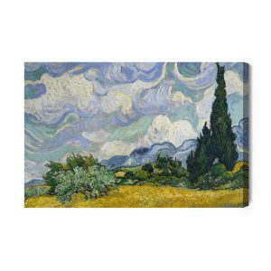 Peinture sur toile Vincent Van Gogh "Champ De Blé Aux Cyprès" Reproduction – Image 2