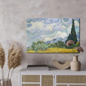 Peinture sur toile Vincent Van Gogh "Champ De Blé Aux Cyprès" Reproduction – Image 3