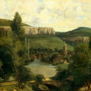 Peinture sur toile Reproduction "Vue D'ornans" De Gustave Courbet – Image 1