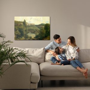 Peinture sur toile Reproduction "Vue D'ornans" De Gustave Courbet – Image 7