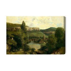 Peinture sur toile Reproduction "Vue D'ornans" De Gustave Courbet – Image 2