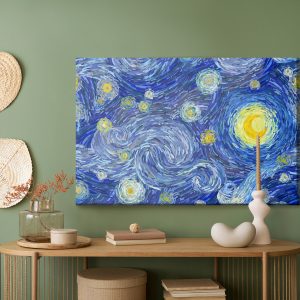 Peinture sur toile Nuit Étoilée À La Manière De Vincent Van Gogh – Image 5