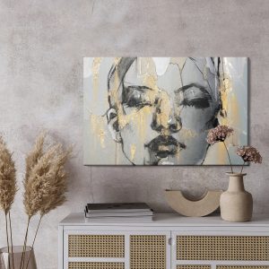Peinture sur toile Portrait Artistique D'une Femme – Image 3