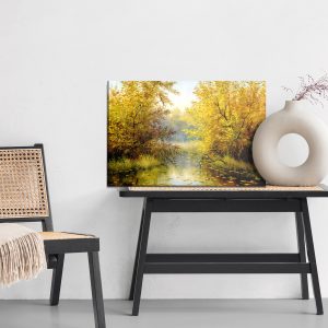 Peinture sur toile Paysage D'automne Avec Un Lac – Image 6