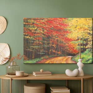 Peinture sur toile Chemin Dans La Forêt D'automne – Image 5
