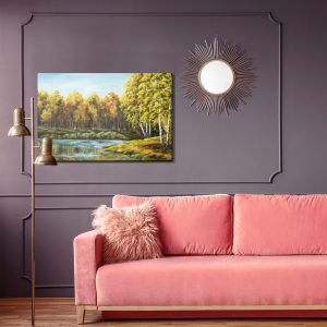 Peinture sur toile Paysage Avec Un Lac – Image 4