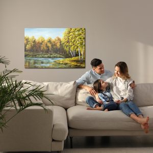 Peinture sur toile Paysage Avec Un Lac – Image 7