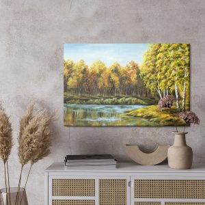 Peinture sur toile Paysage Avec Un Lac – Image 3