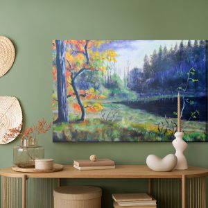 Peinture sur toile Forêt D'automne Le Soir – Image 5