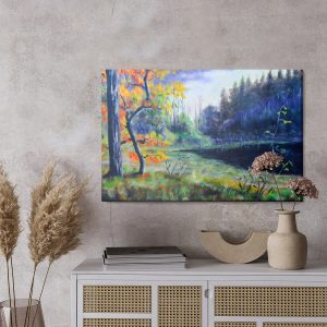 Peinture sur toile Forêt D'automne Le Soir – Image 3