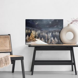 Peinture sur toile Forêt D'hiver La Nuit – Image 6