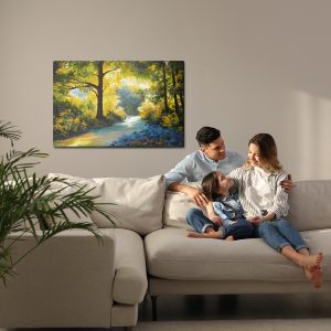 Peinture sur toile Un Paysage Forestier Comme Peint – Image 7
