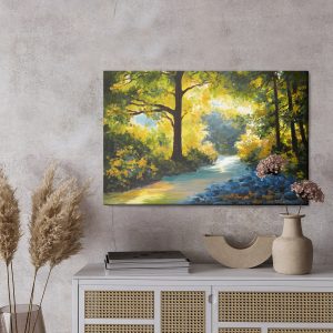 Peinture sur toile Un Paysage Forestier Comme Peint – Image 3