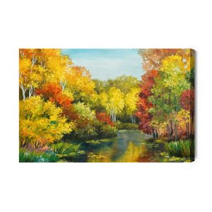Peinture sur toile Forêt Aux Couleurs D'automne – Image 2
