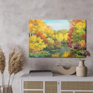 Peinture sur toile Forêt Aux Couleurs D'automne – Image 3