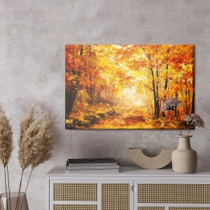 Peinture sur toile Forêt Aux Couleurs D'automne – Image 3