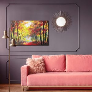 Peinture sur toile Un Paysage Forestier Aux Couleurs De L'automne – Image 4