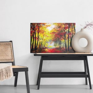 Peinture sur toile Un Paysage Forestier Aux Couleurs De L'automne – Image 6